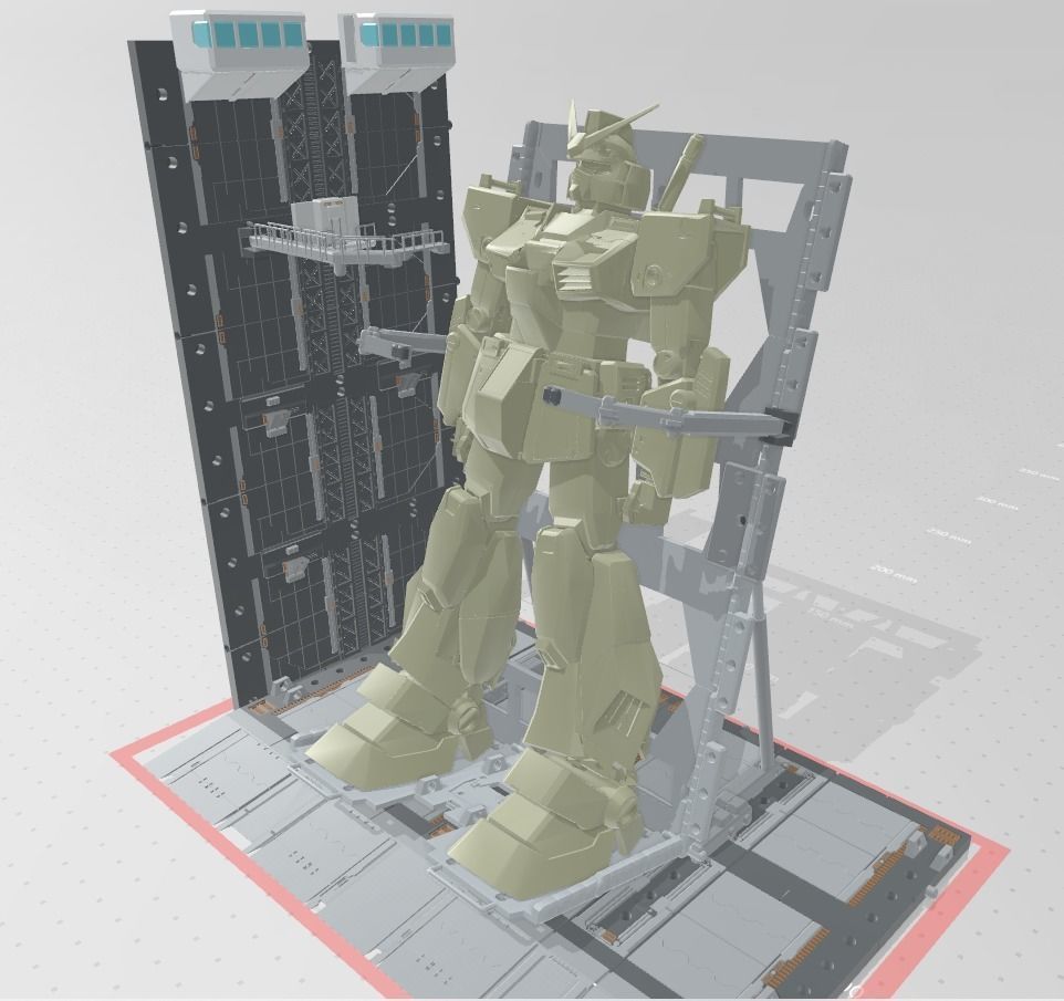 -MHB04C2 -Mecha Hangar Bay 04-2 MG Hangar Customizable Files 3D print model_8