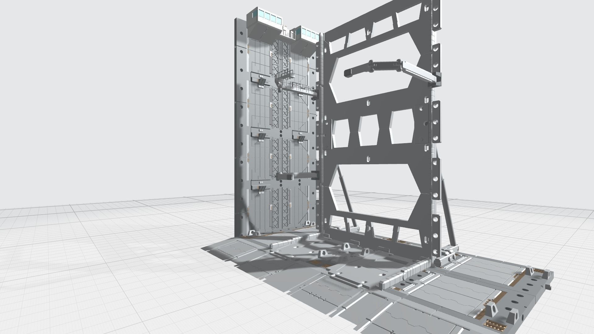 -MHB04C2 -Mecha Hangar Bay 04-2 MG Hangar Customizable Files 3D print model_2