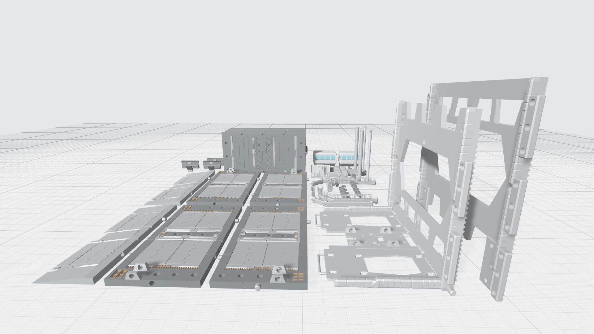 -MHB04C2 -Mecha Hangar Bay 04-2 MG Hangar Customizable Files 3D print model_10