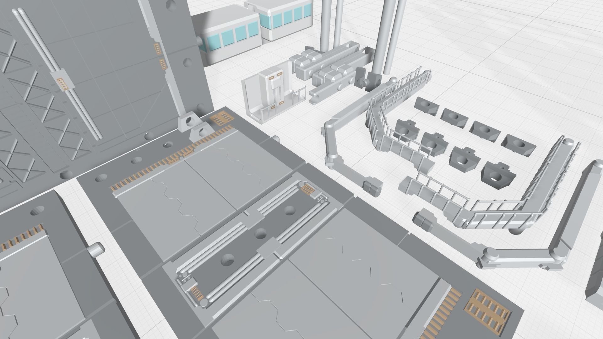 -MHB04C2 -Mecha Hangar Bay 04-2 MG Hangar Customizable Files 3D print model_11
