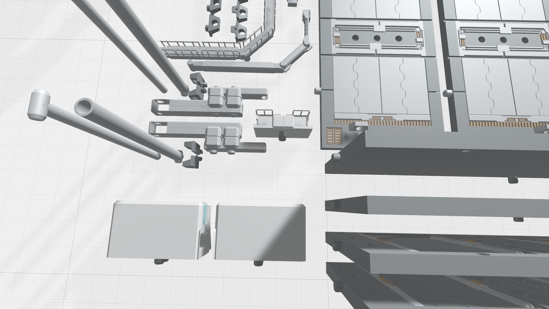 -MHB04C2 -Mecha Hangar Bay 04-2 MG Hangar Customizable Files 3D print model_13