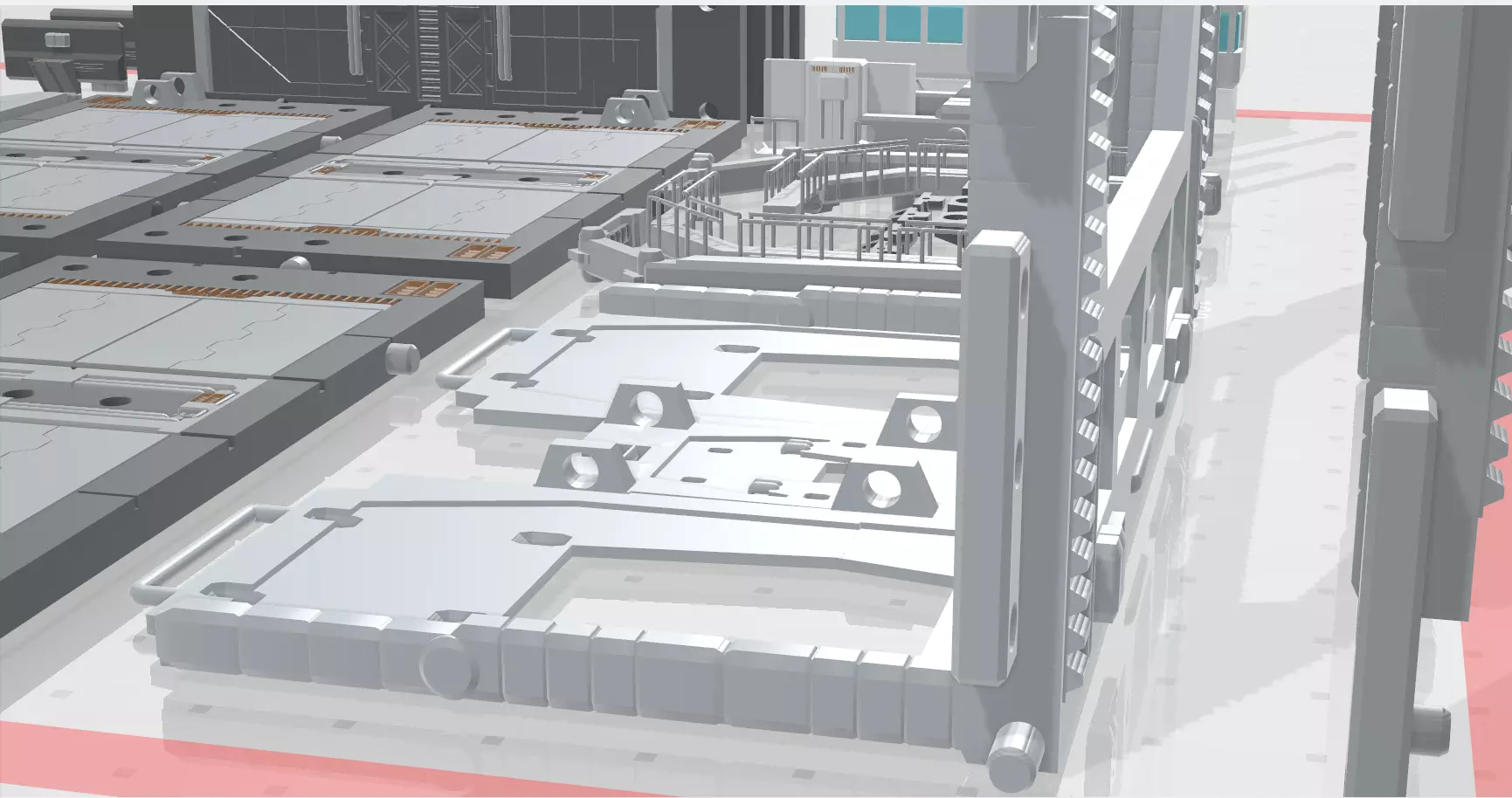-MHB04C2 -Mecha Hangar Bay 04-2 MG Hangar Customizable Files 3D print model_0