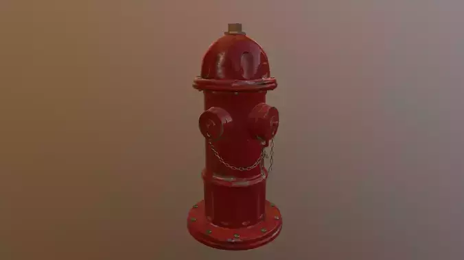 Realistic Fireplug 3D fire hydrant