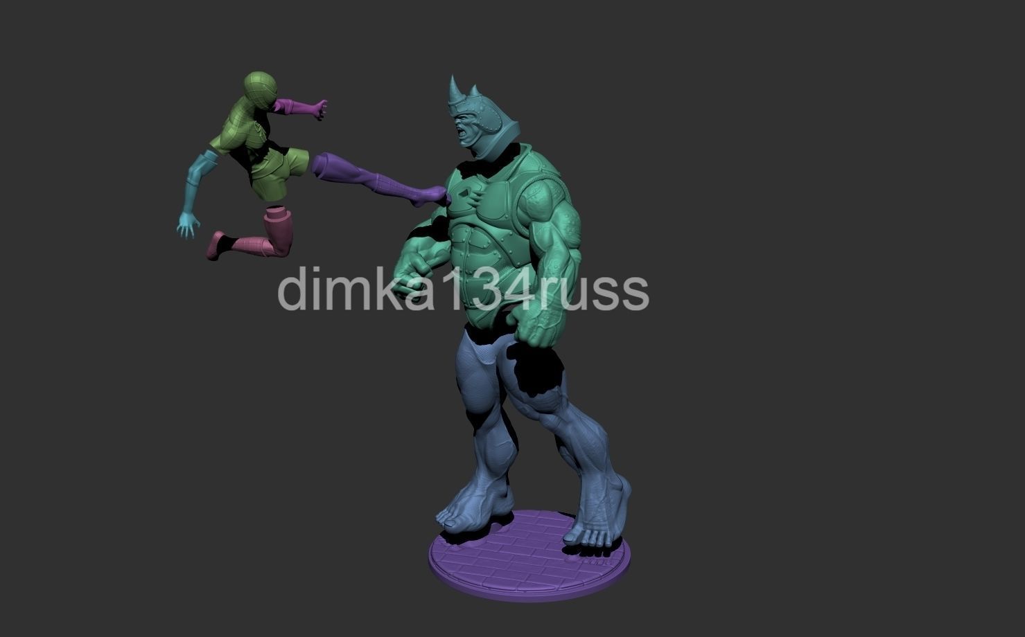  spiderman rhino 3D print model_8
