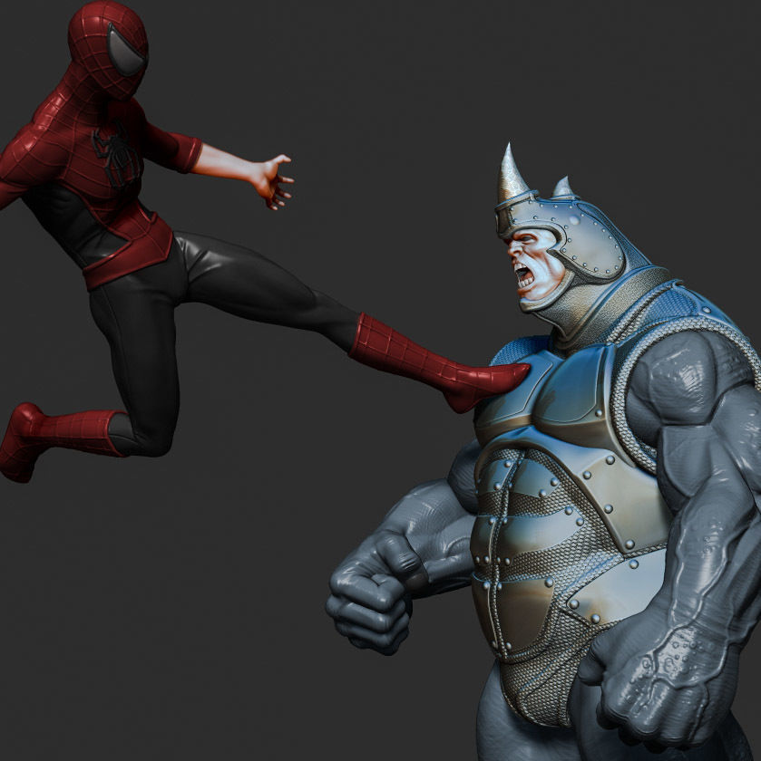  spiderman rhino 3D print model_0