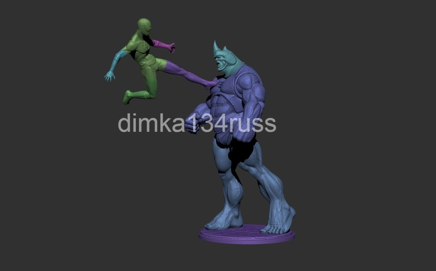  spiderman rhino 3D print model_12