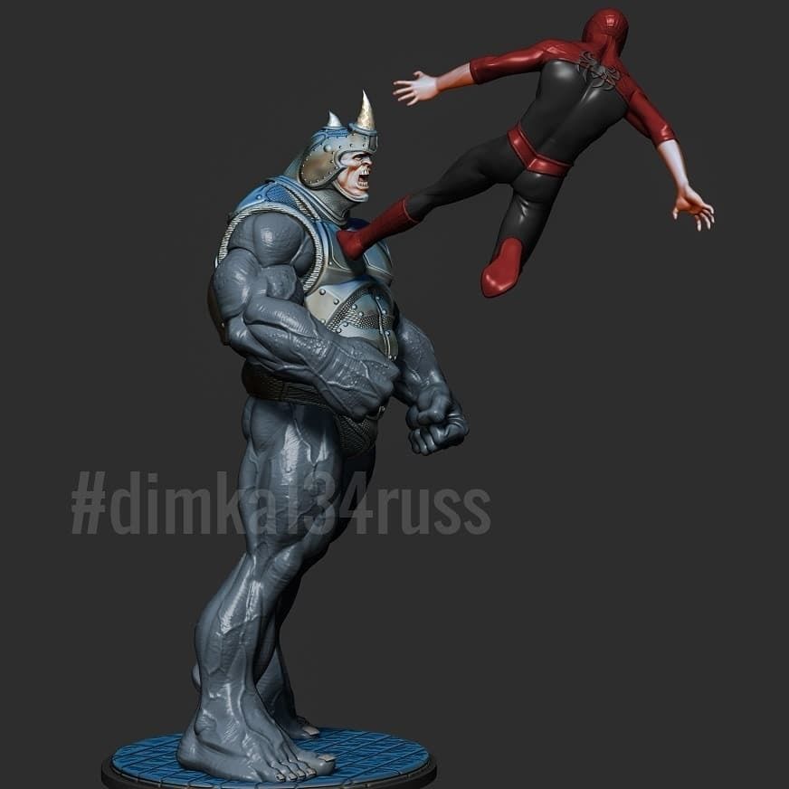  spiderman rhino 3D print model_16