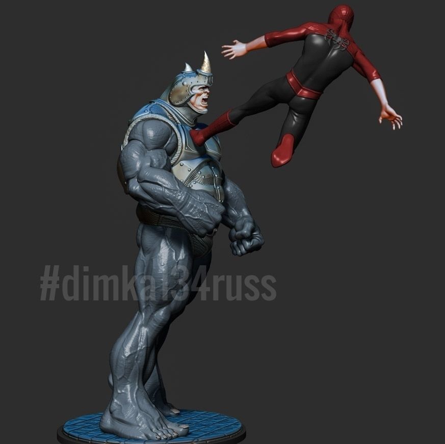  spiderman rhino 3D print model_2