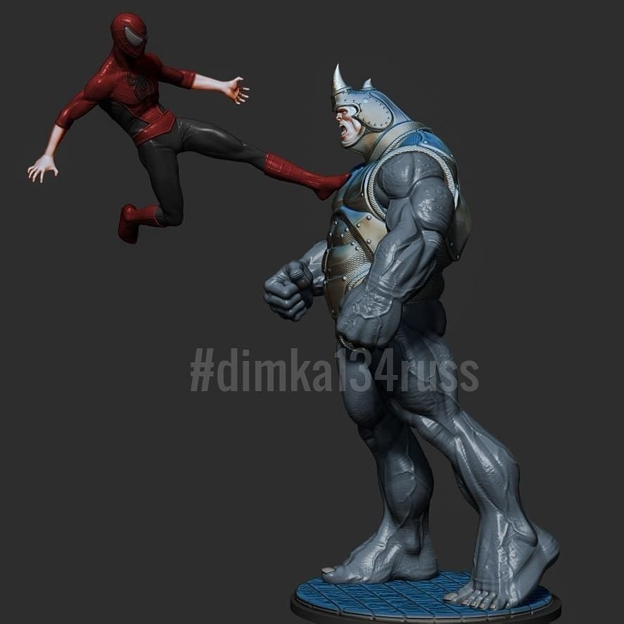  spiderman rhino 3D print model_1