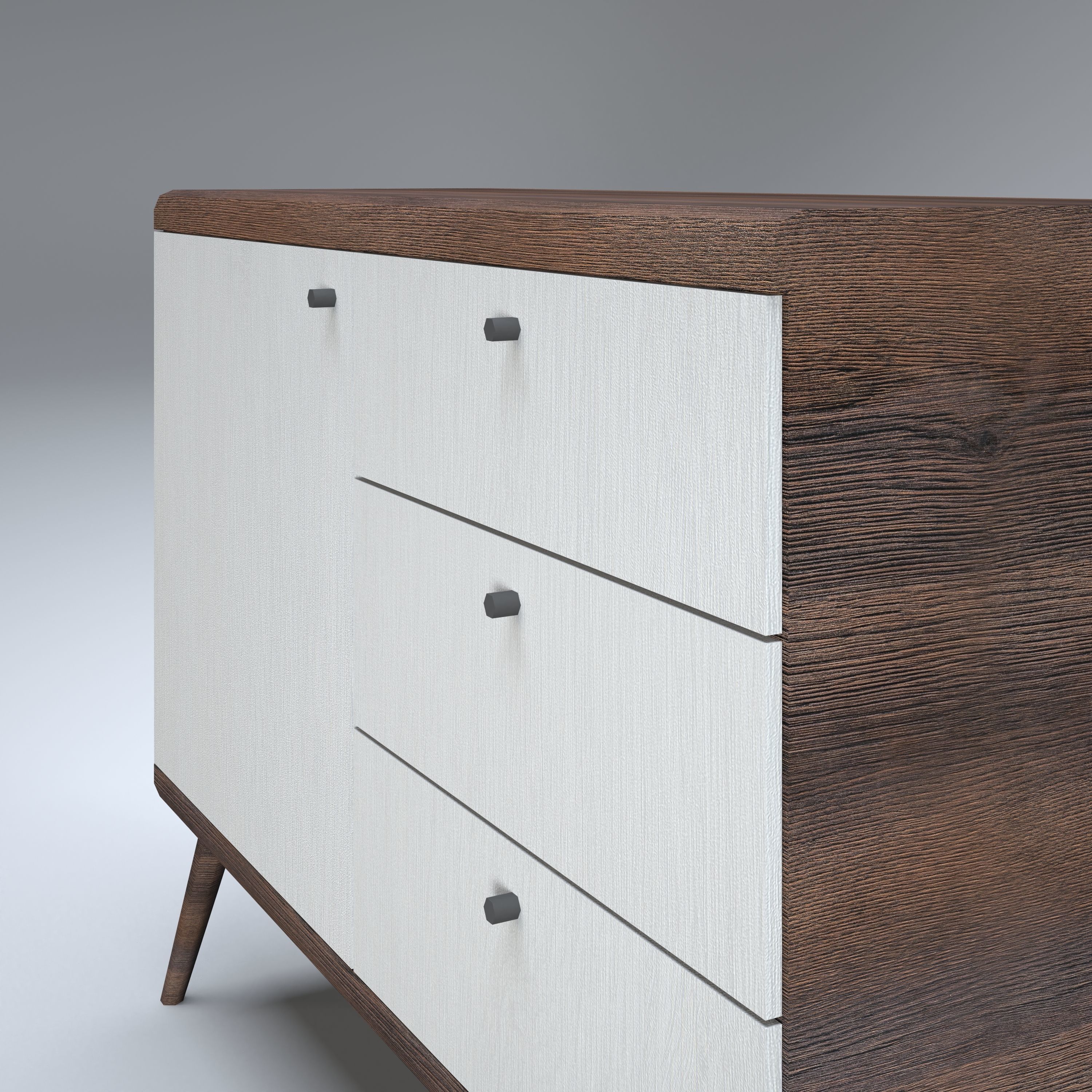 Modern Cabinet Low-poly 3D model_4