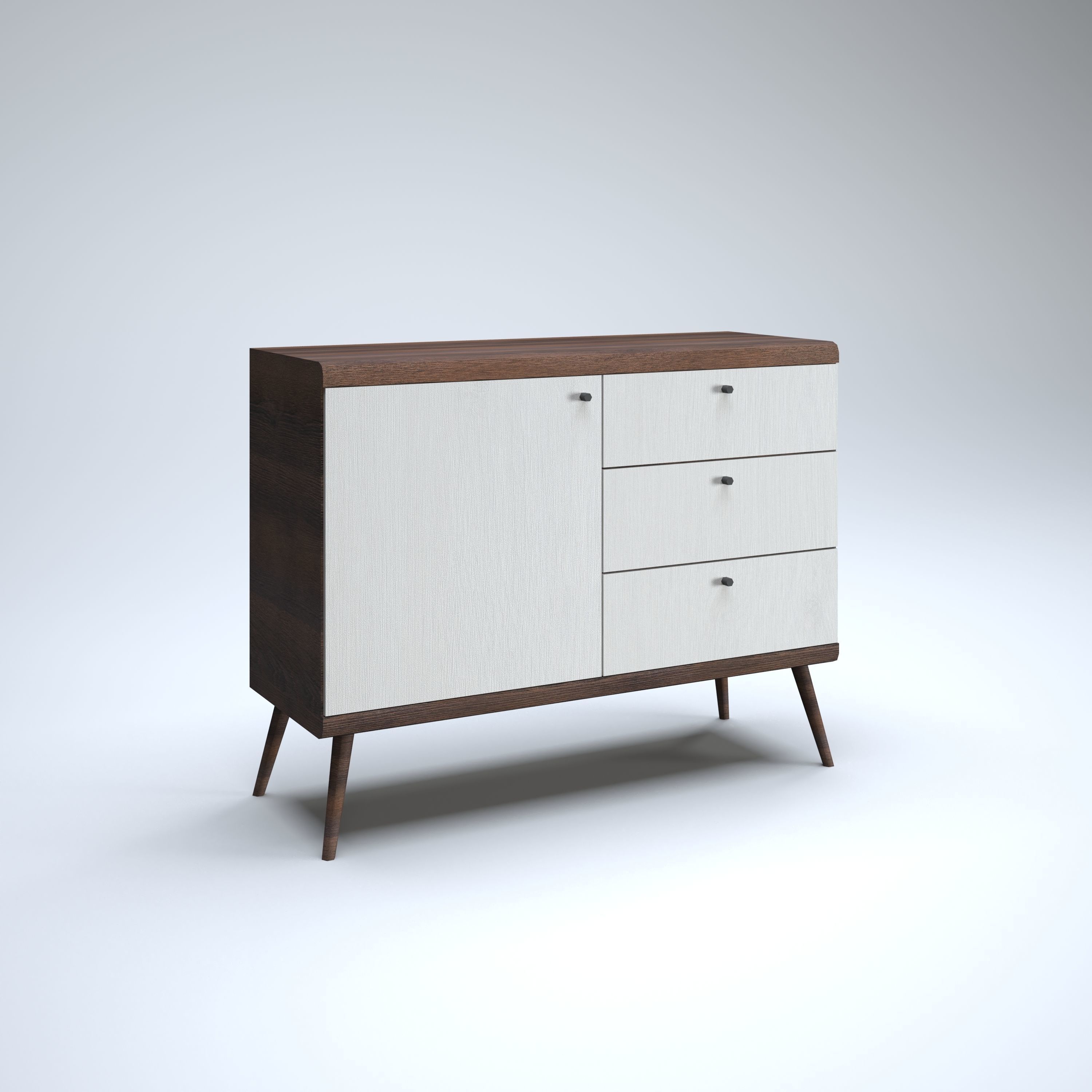 Modern Cabinet Low-poly 3D model_3