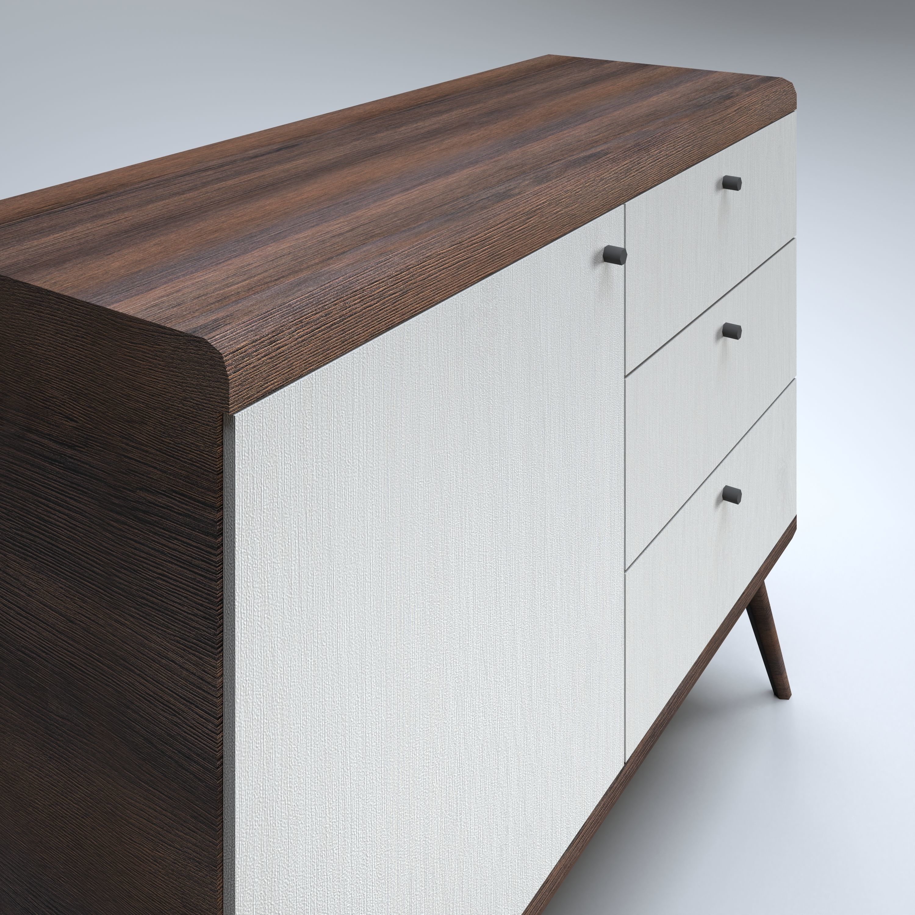 Modern Cabinet Low-poly 3D model_2