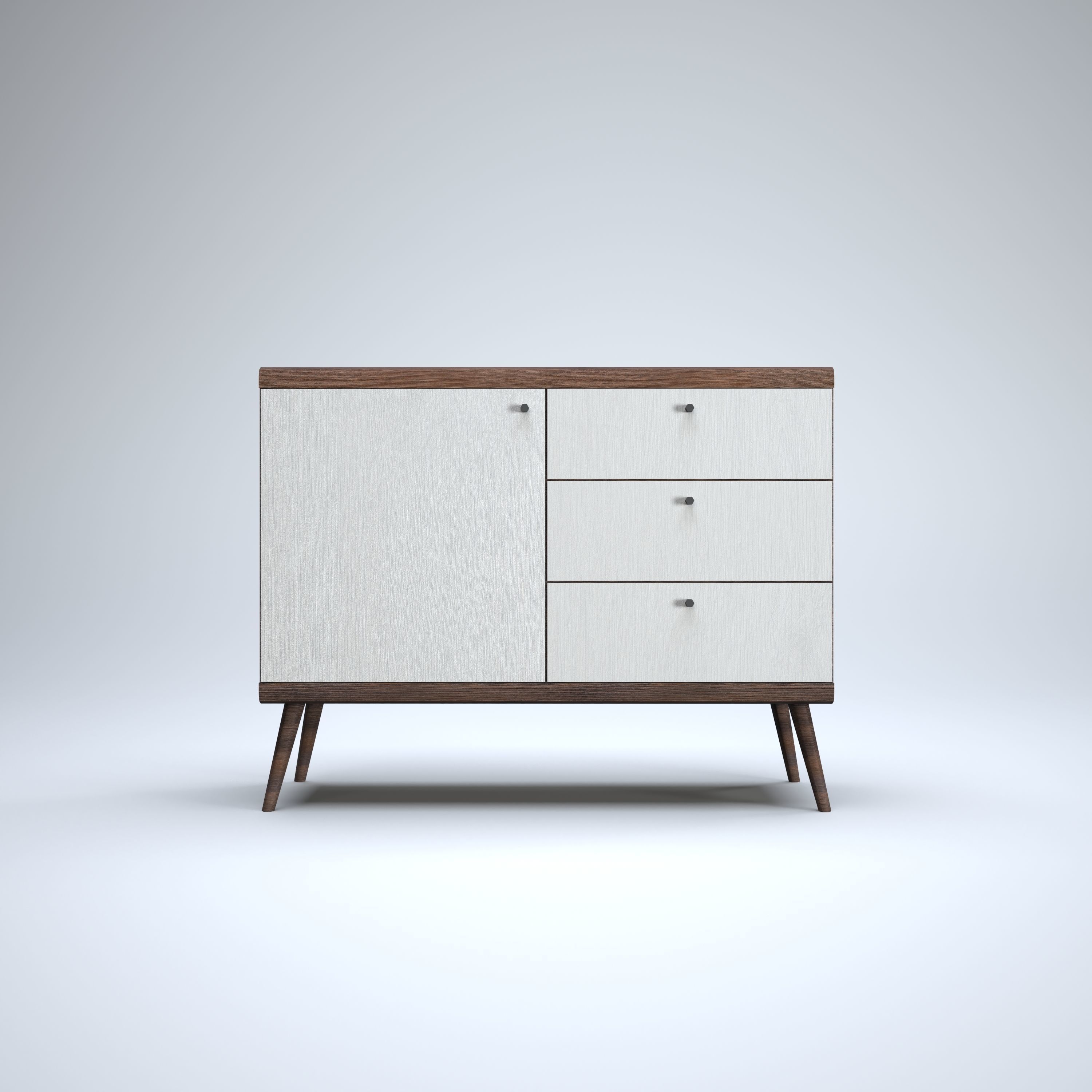 Modern Cabinet Low-poly 3D model_1
