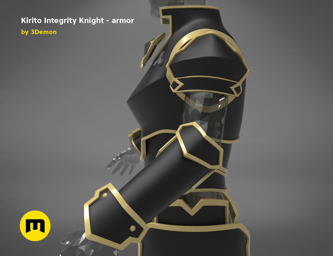 Kirito armor - Integrity Knight 3D print model_4