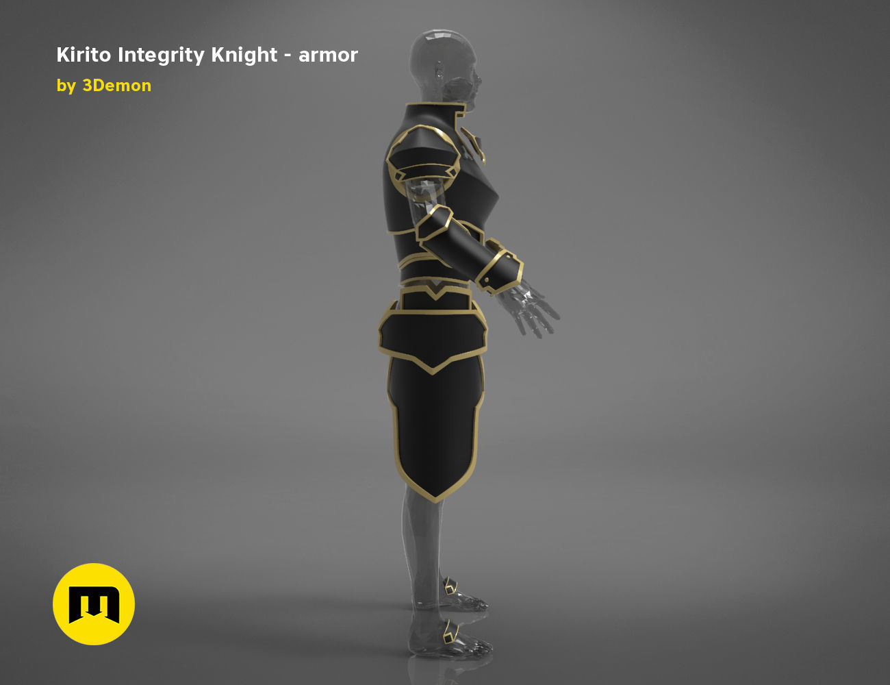 Kirito armor - Integrity Knight 3D print model_8