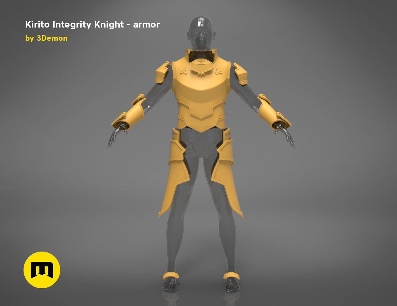Kirito armor - Integrity Knight 3D print model_13