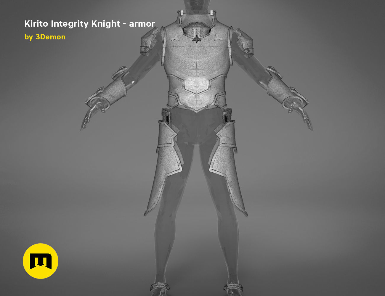 Kirito armor - Integrity Knight 3D print model_20