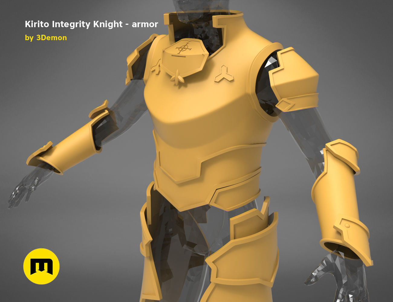 Kirito armor - Integrity Knight 3D print model_14