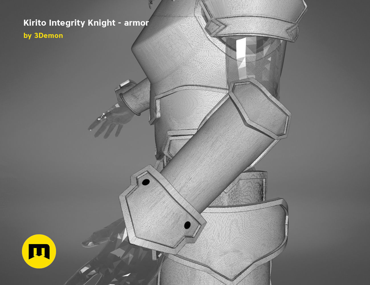 Kirito armor - Integrity Knight 3D print model_22