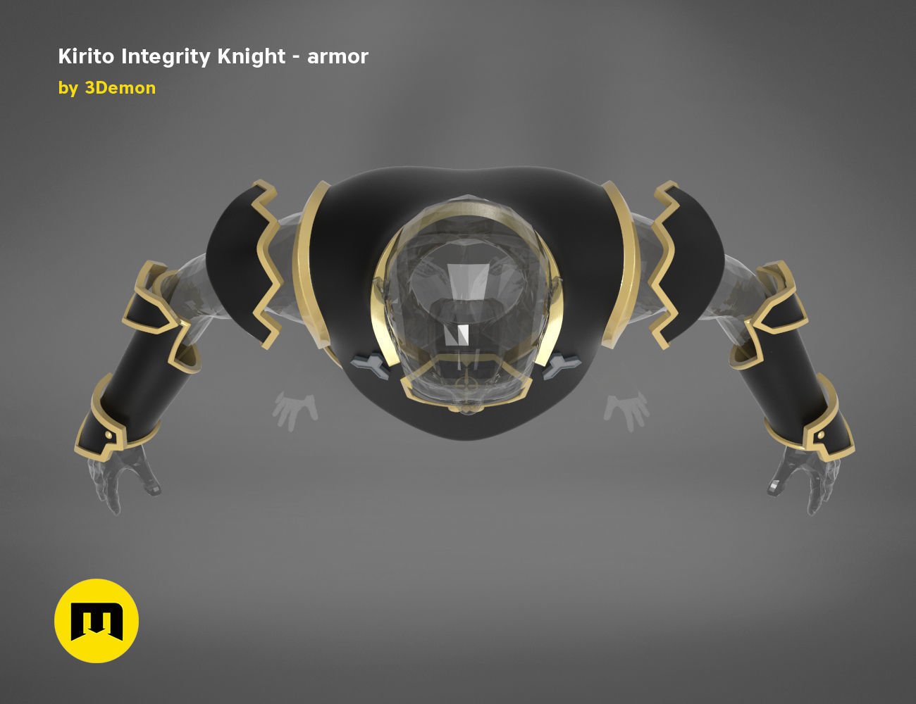 Kirito armor - Integrity Knight 3D print model_7