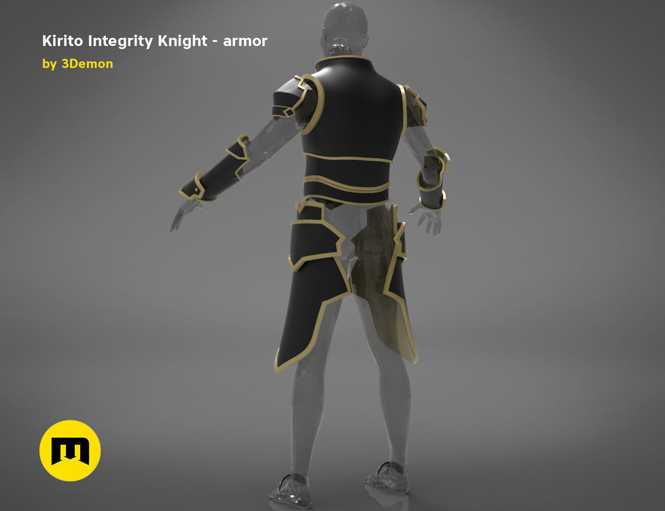 Kirito armor - Integrity Knight 3D print model_5
