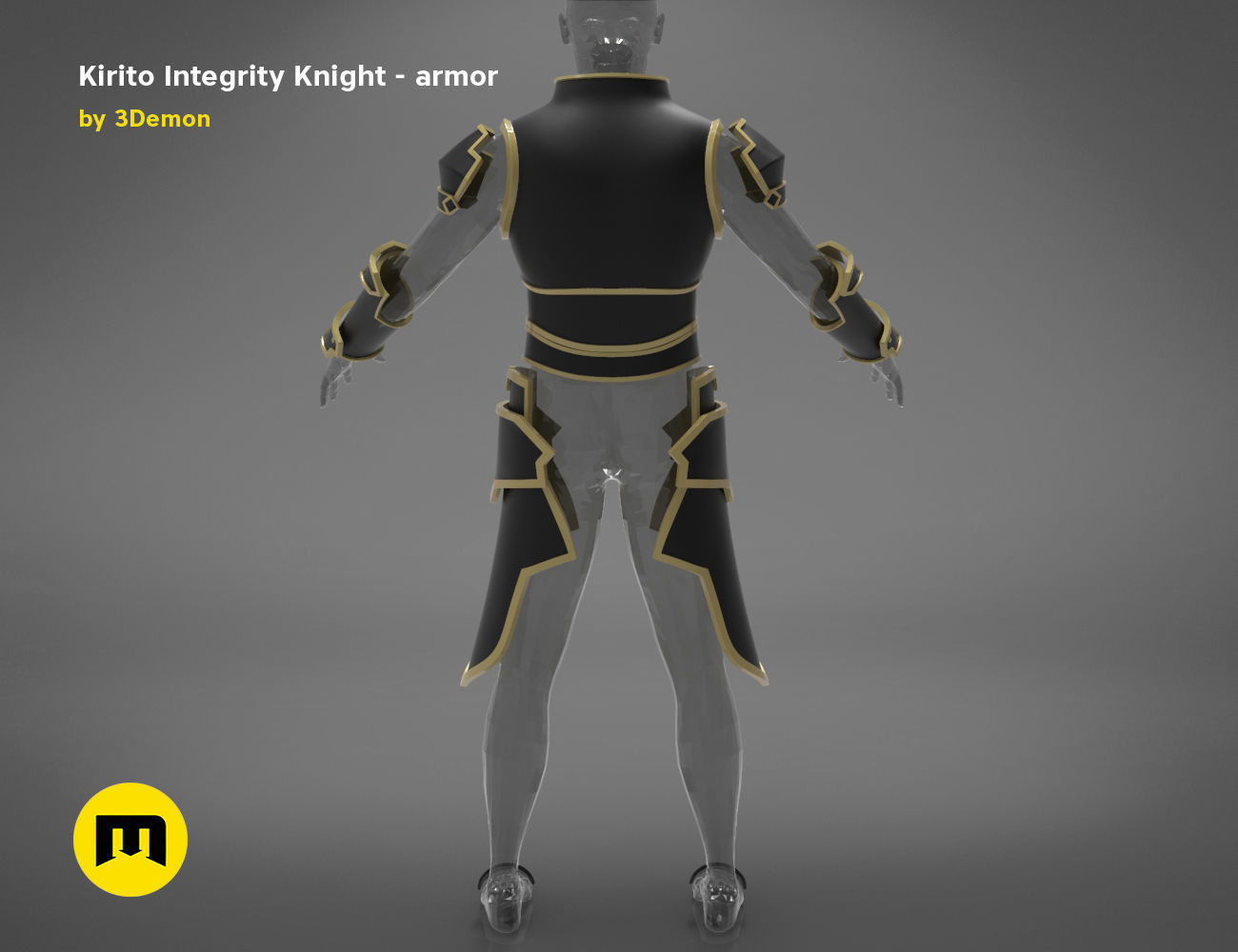 Kirito armor - Integrity Knight 3D print model_6