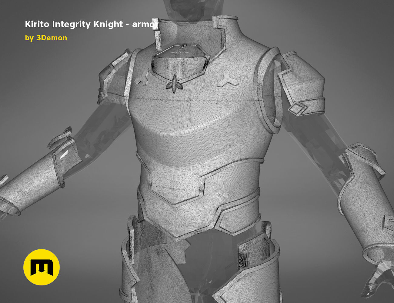Kirito armor - Integrity Knight 3D print model_21