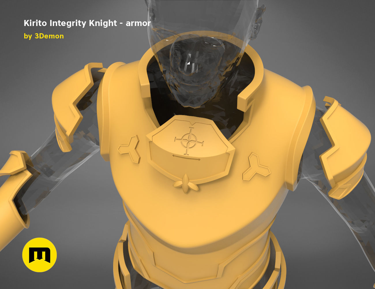 Kirito armor - Integrity Knight 3D print model_15