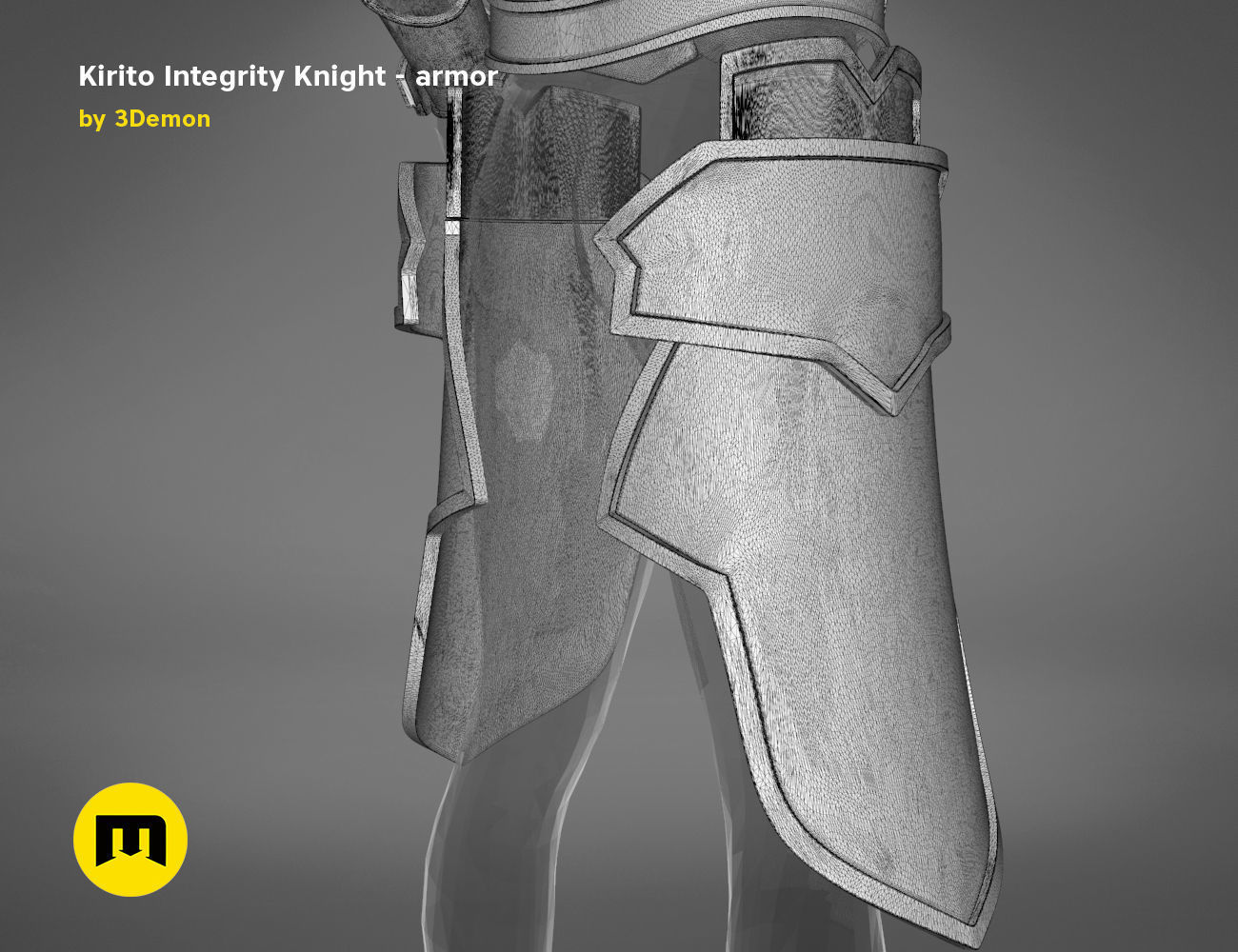 Kirito armor - Integrity Knight 3D print model_24