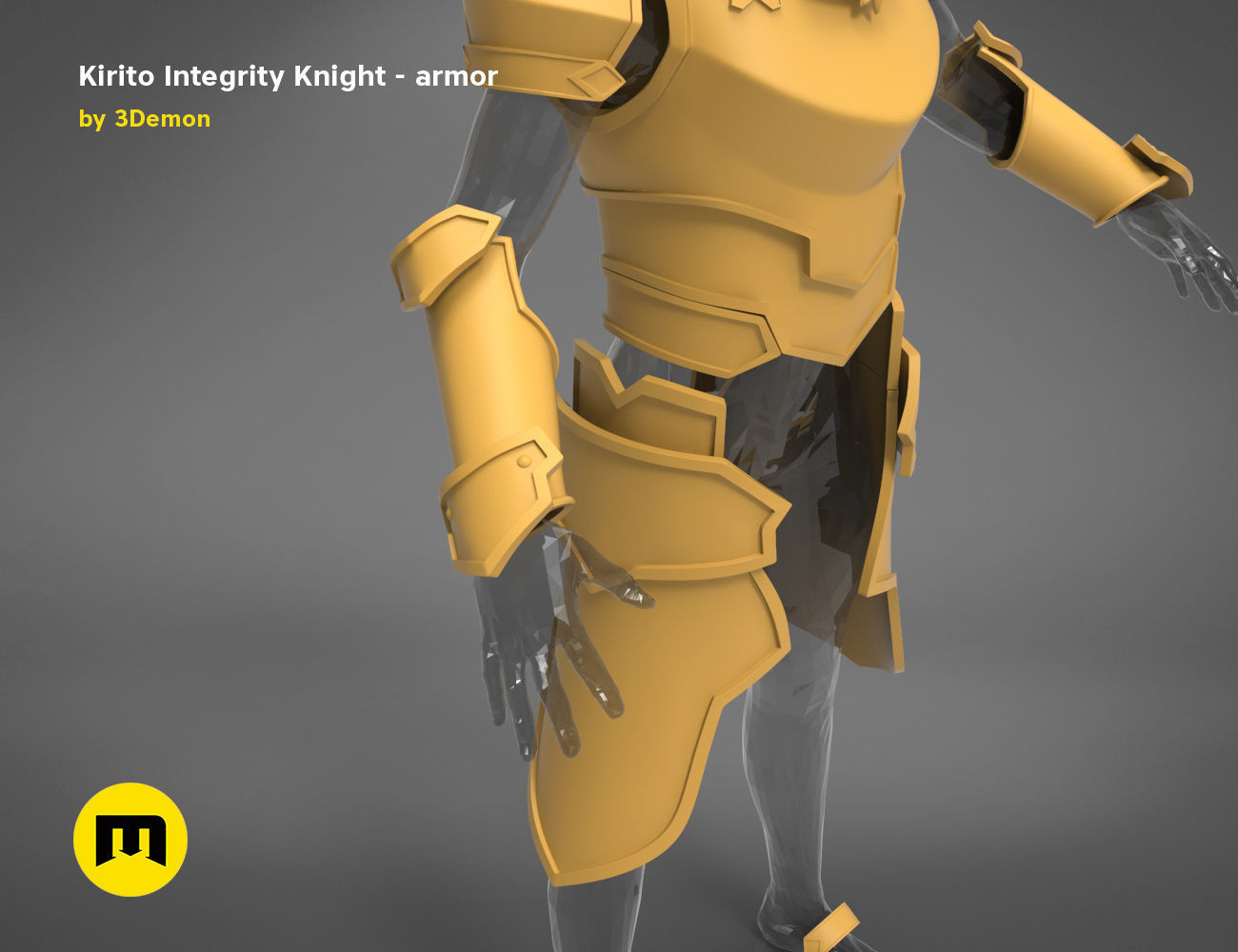 Kirito armor - Integrity Knight 3D print model_19