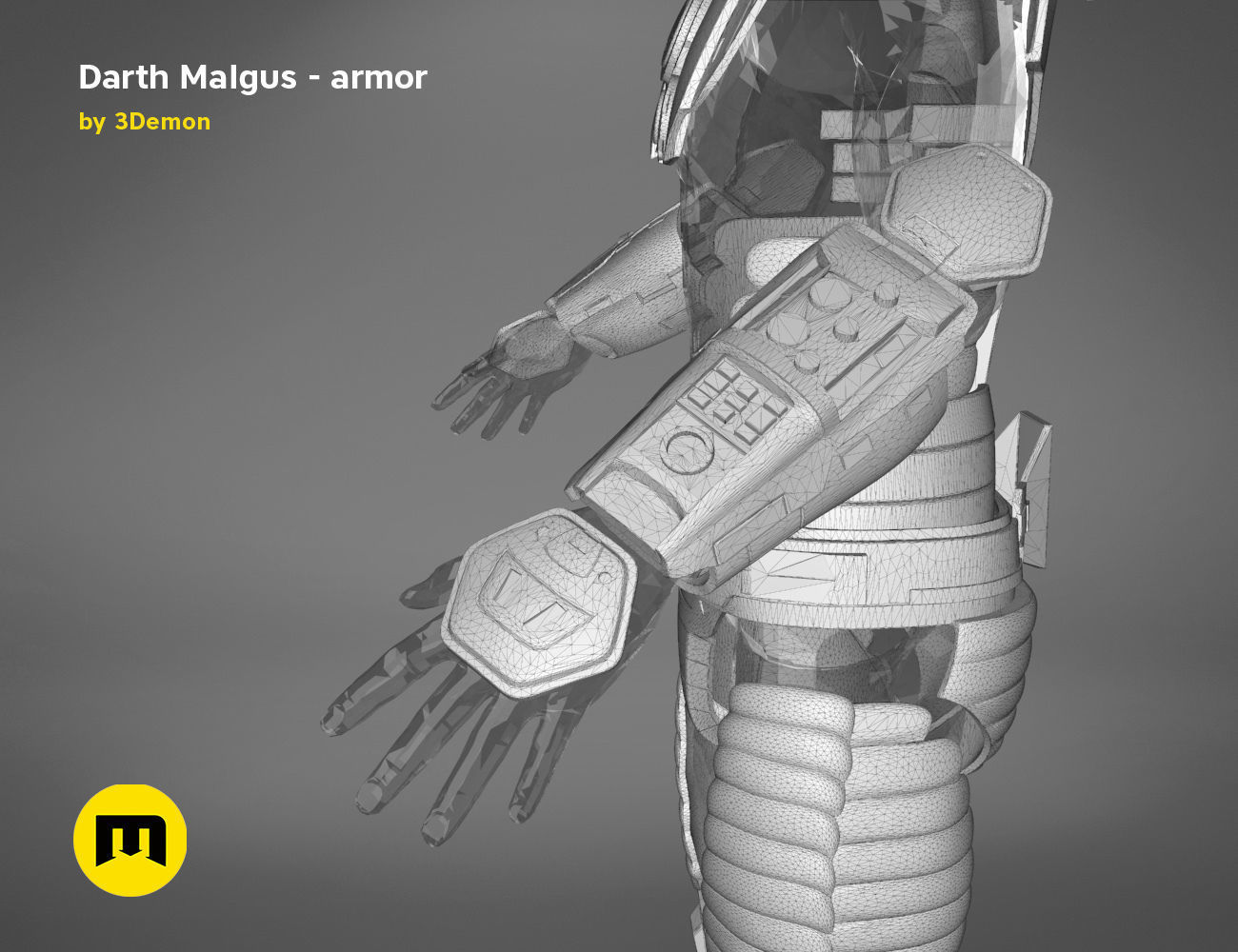 Darth Malgus armor - Star Wars 3D print model_24