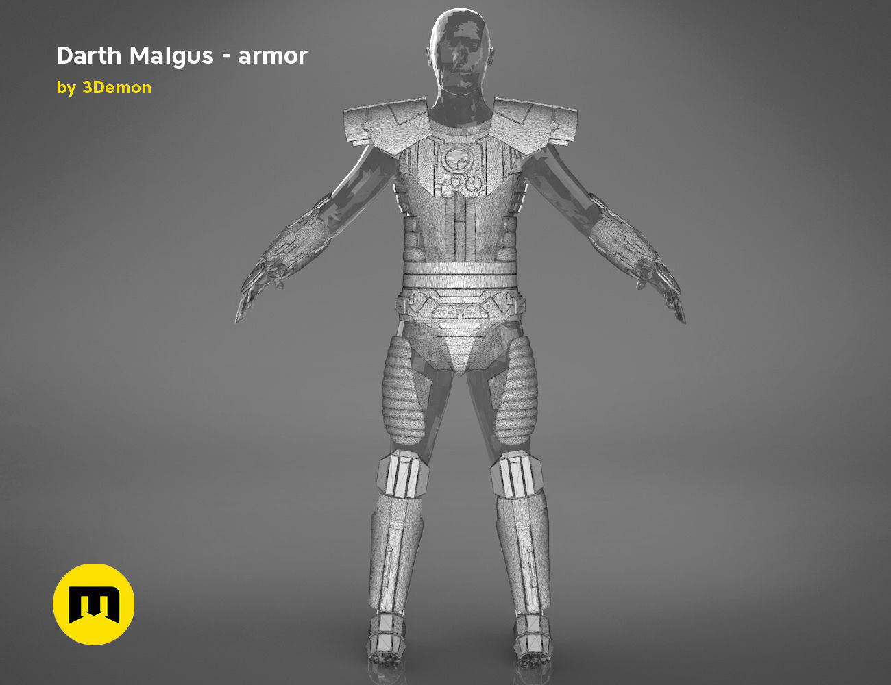 Darth Malgus armor - Star Wars 3D print model_25
