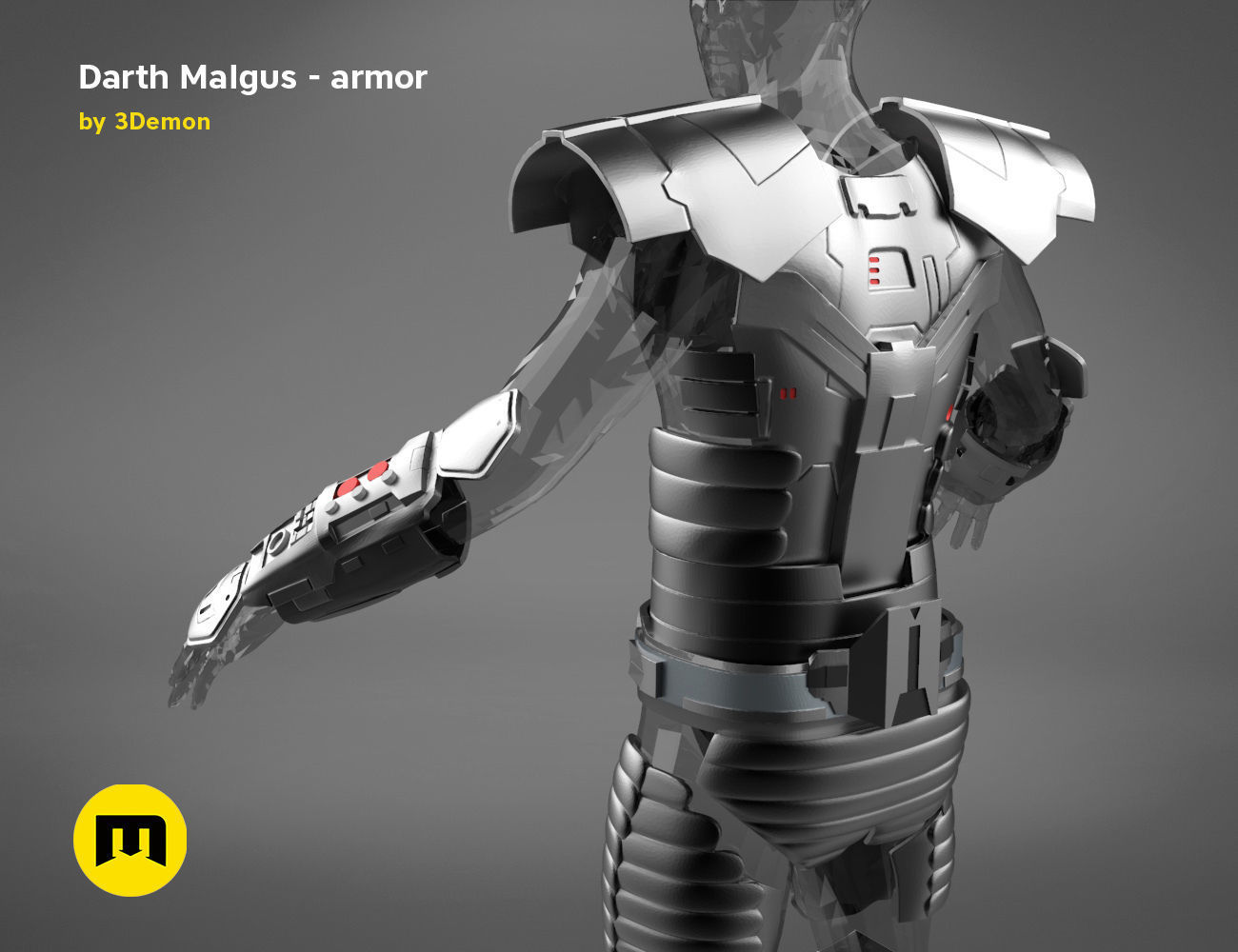 Darth Malgus armor - Star Wars 3D print model_5