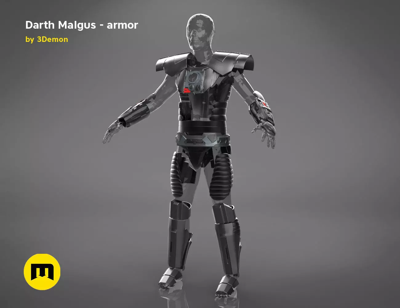 Darth Malgus armor - Star Wars 3D print model_0