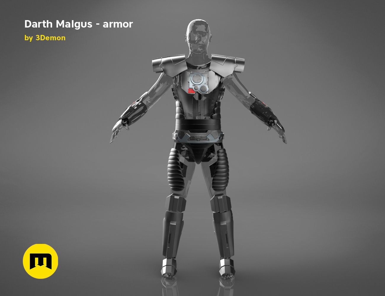Darth Malgus armor - Star Wars 3D print model_29