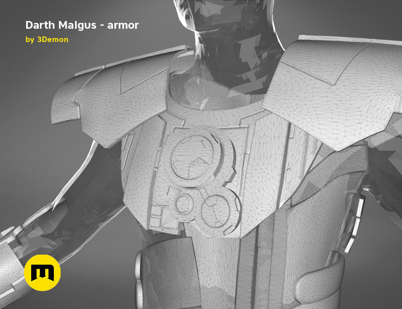 Darth Malgus armor - Star Wars 3D print model_28
