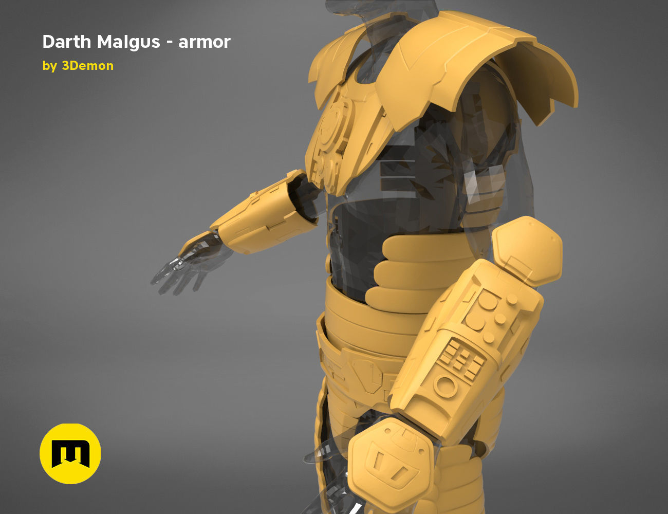 Darth Malgus armor - Star Wars 3D print model_17