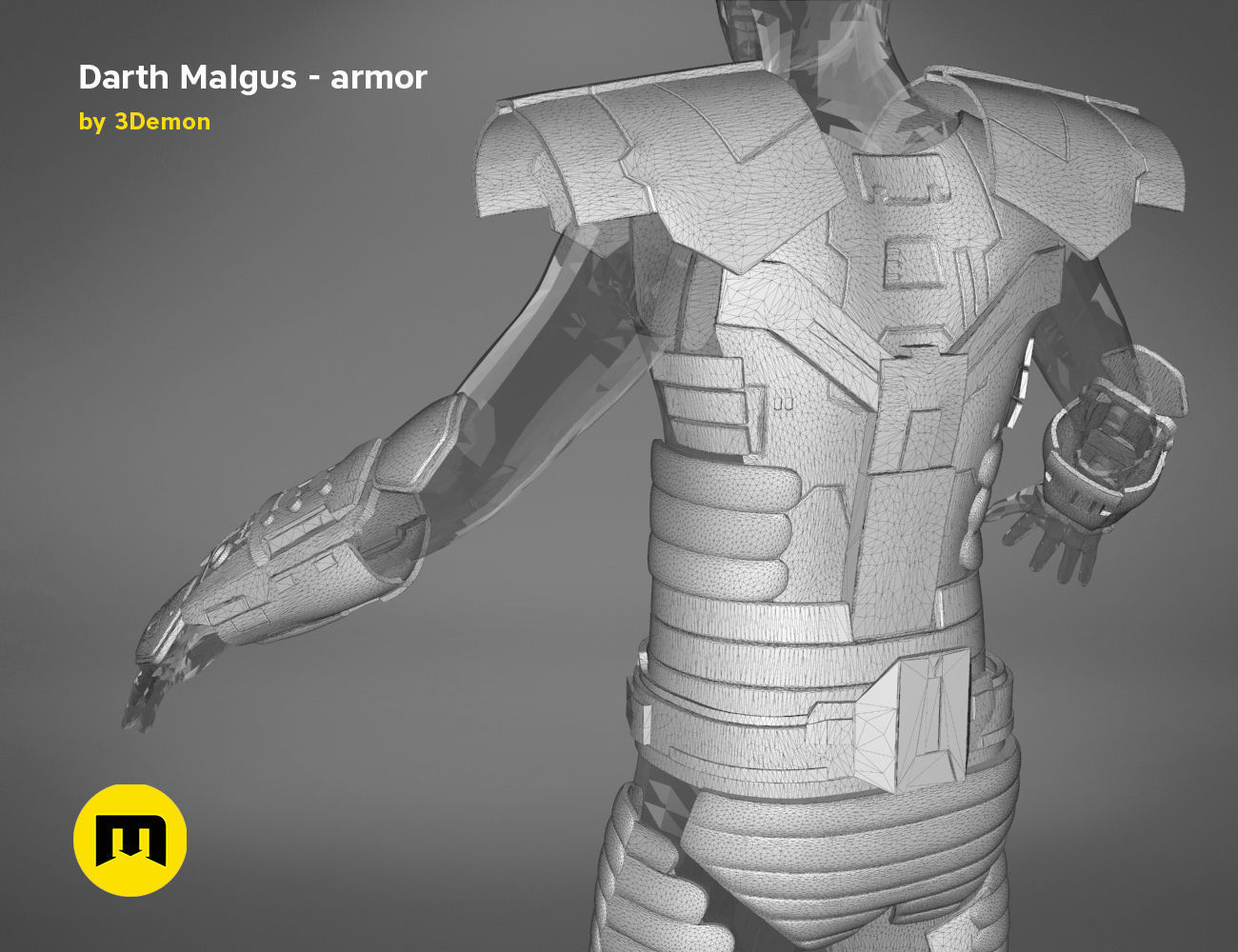 Darth Malgus armor - Star Wars 3D print model_22