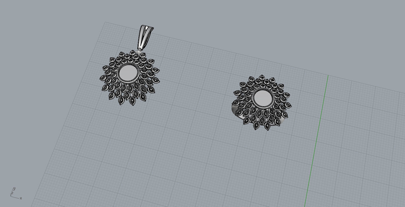 Ring and Pendant 3D print model_19