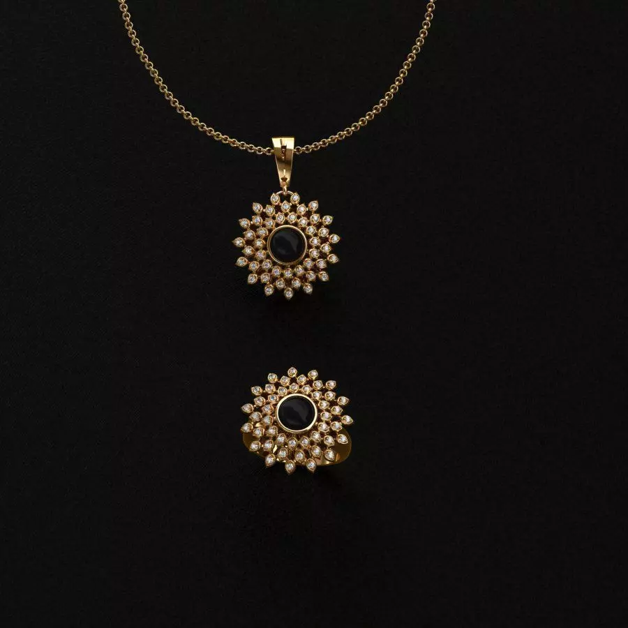 Ring and Pendant 3D print model_0