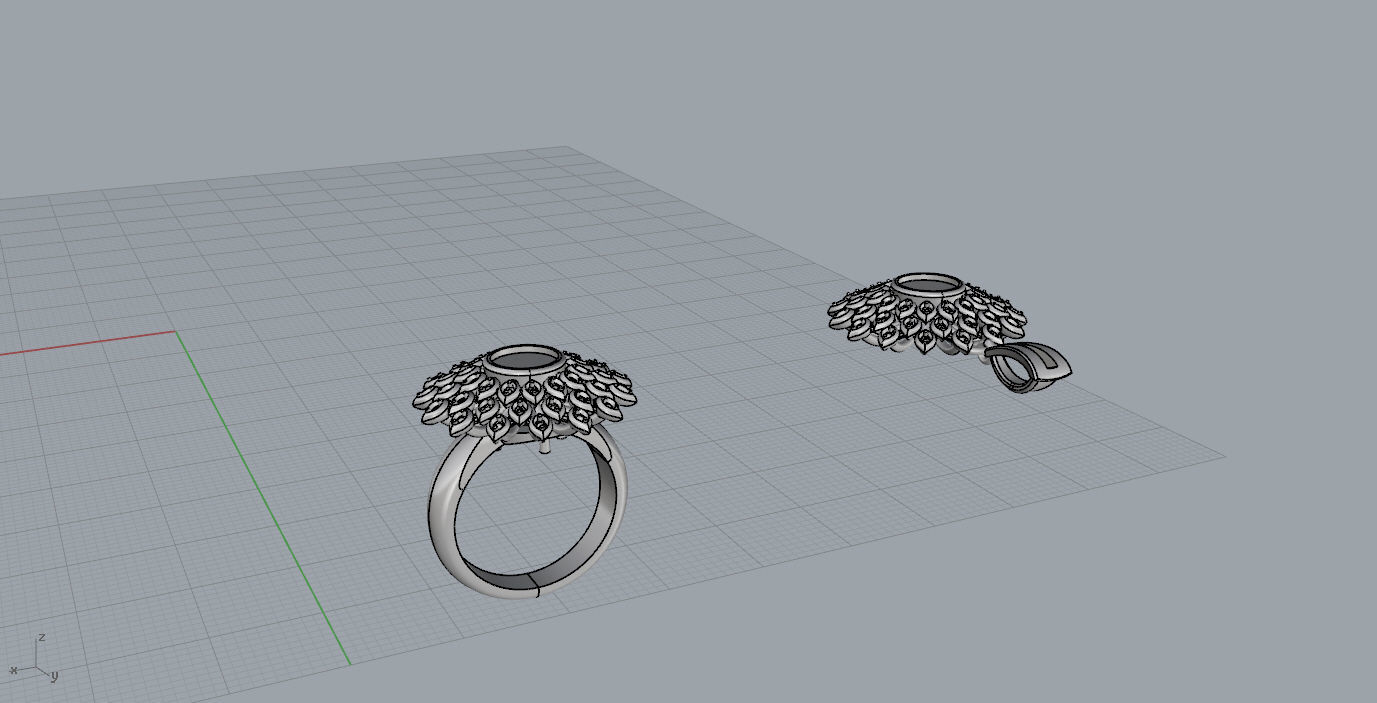 Ring and Pendant 3D print model_20