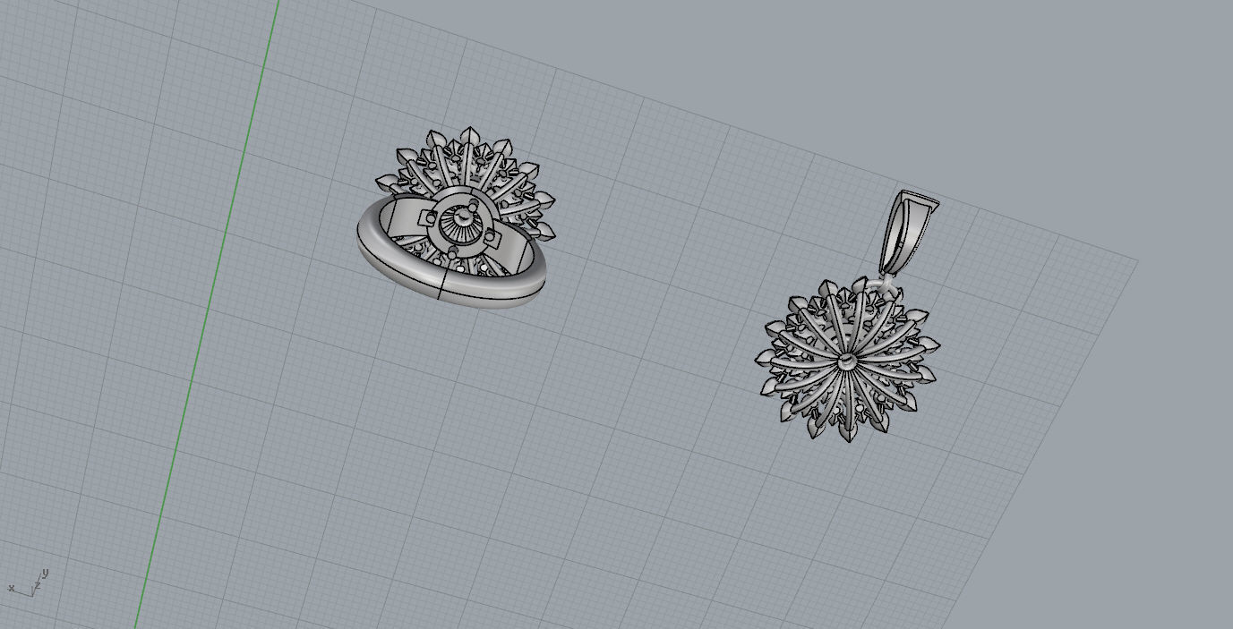 Ring and Pendant 3D print model_21