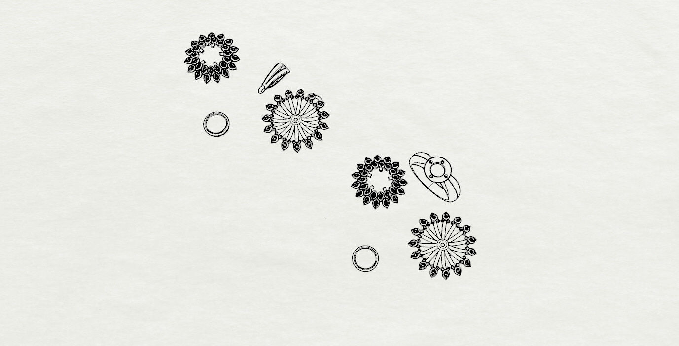 Ring and Pendant 3D print model_13