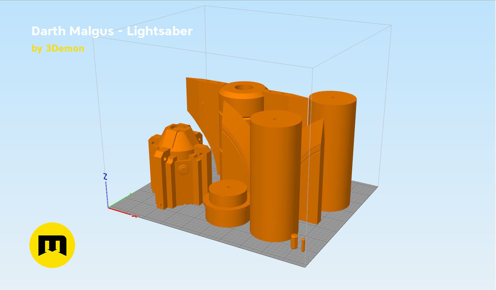 Darth Malgus lightsaber 3D print model_6