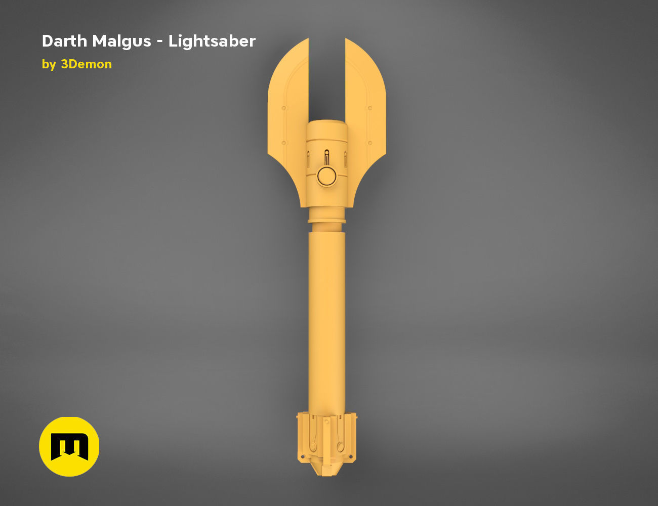 Darth Malgus lightsaber 3D print model_8