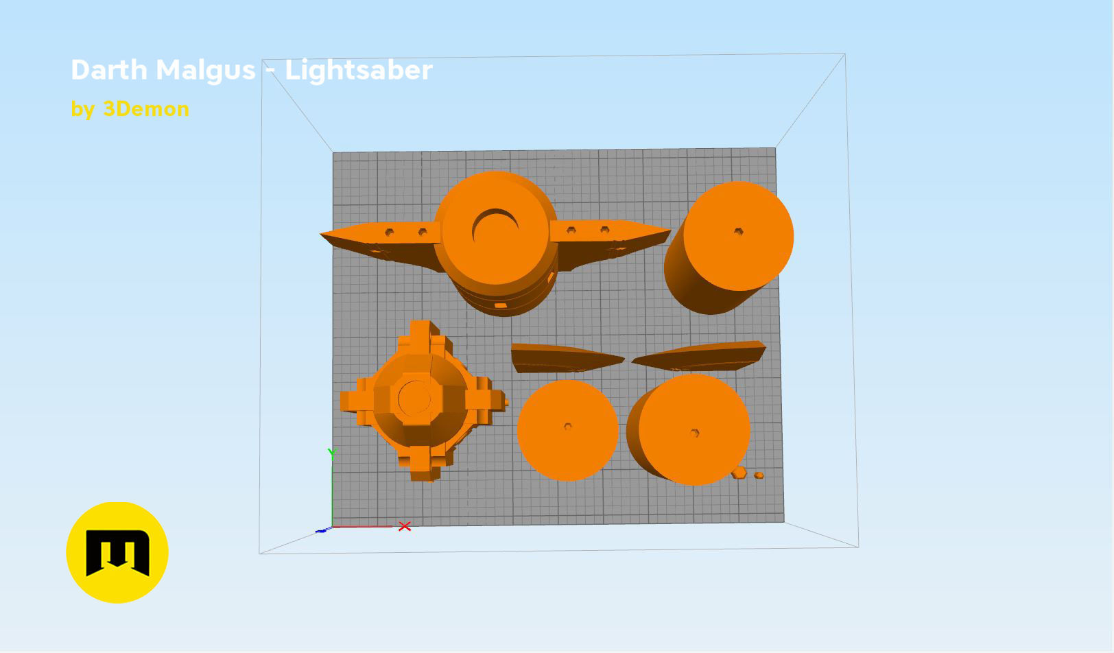 Darth Malgus lightsaber 3D print model_7
