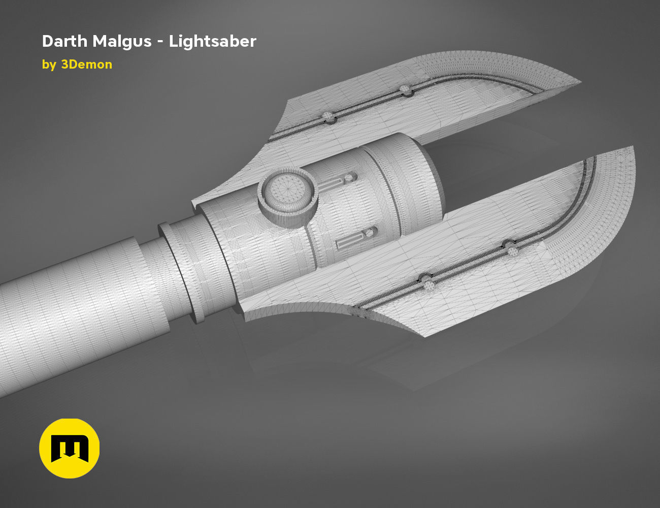 Darth Malgus lightsaber 3D print model_16