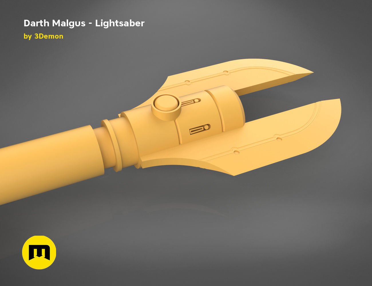 Darth Malgus lightsaber 3D print model_10