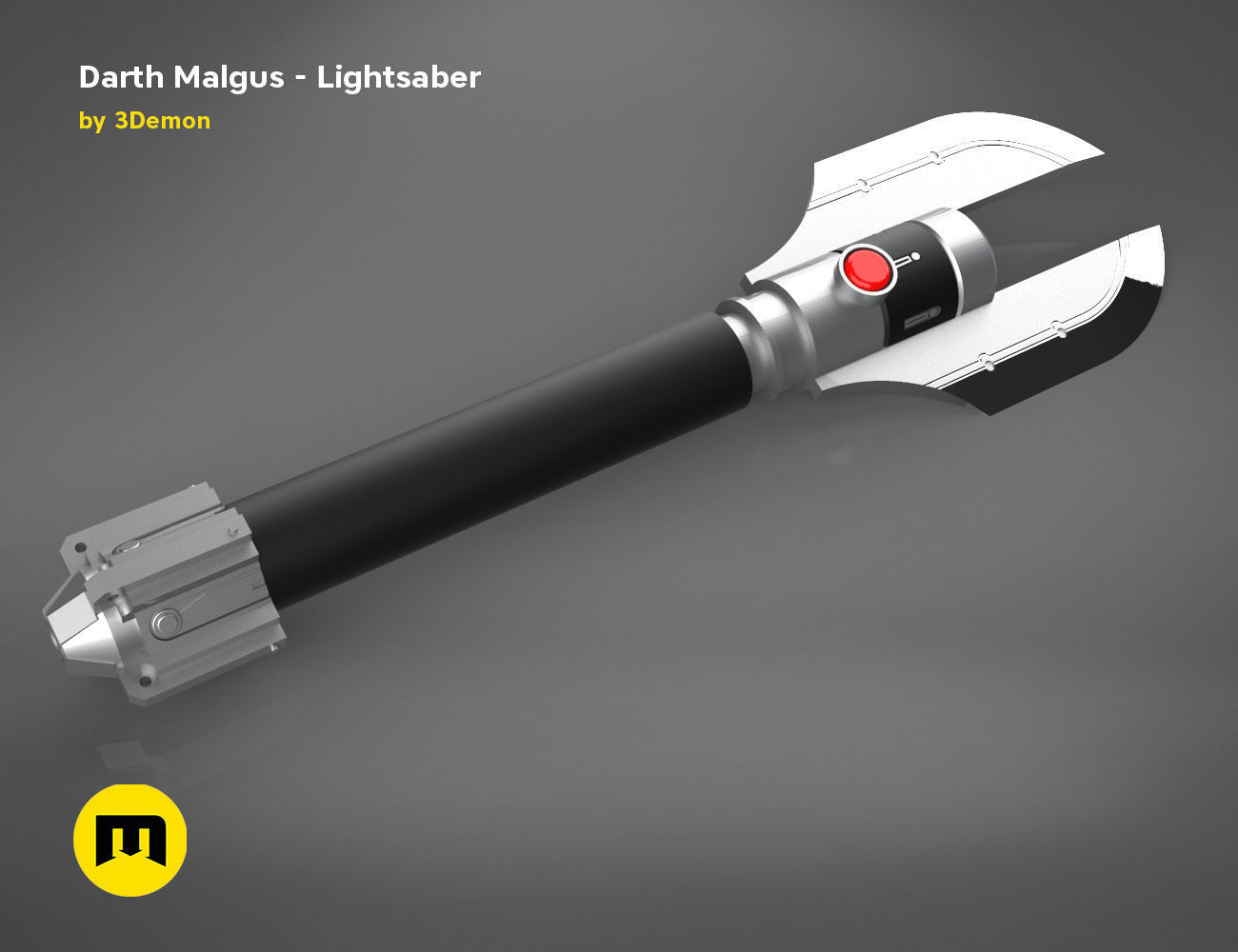 Darth Malgus lightsaber 3D print model_4