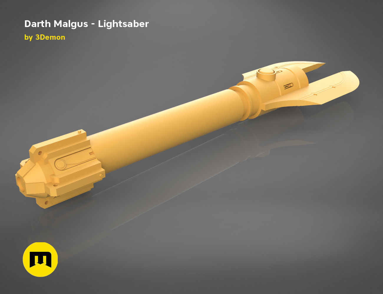 Darth Malgus lightsaber 3D print model_9